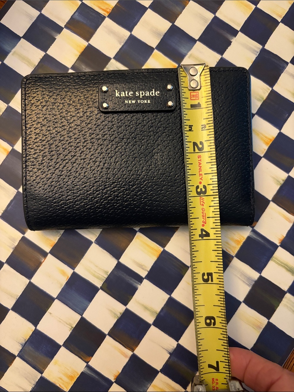 kate spade blue leather bifold wallet - Picture 7 of 7